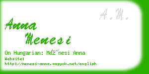 anna menesi business card